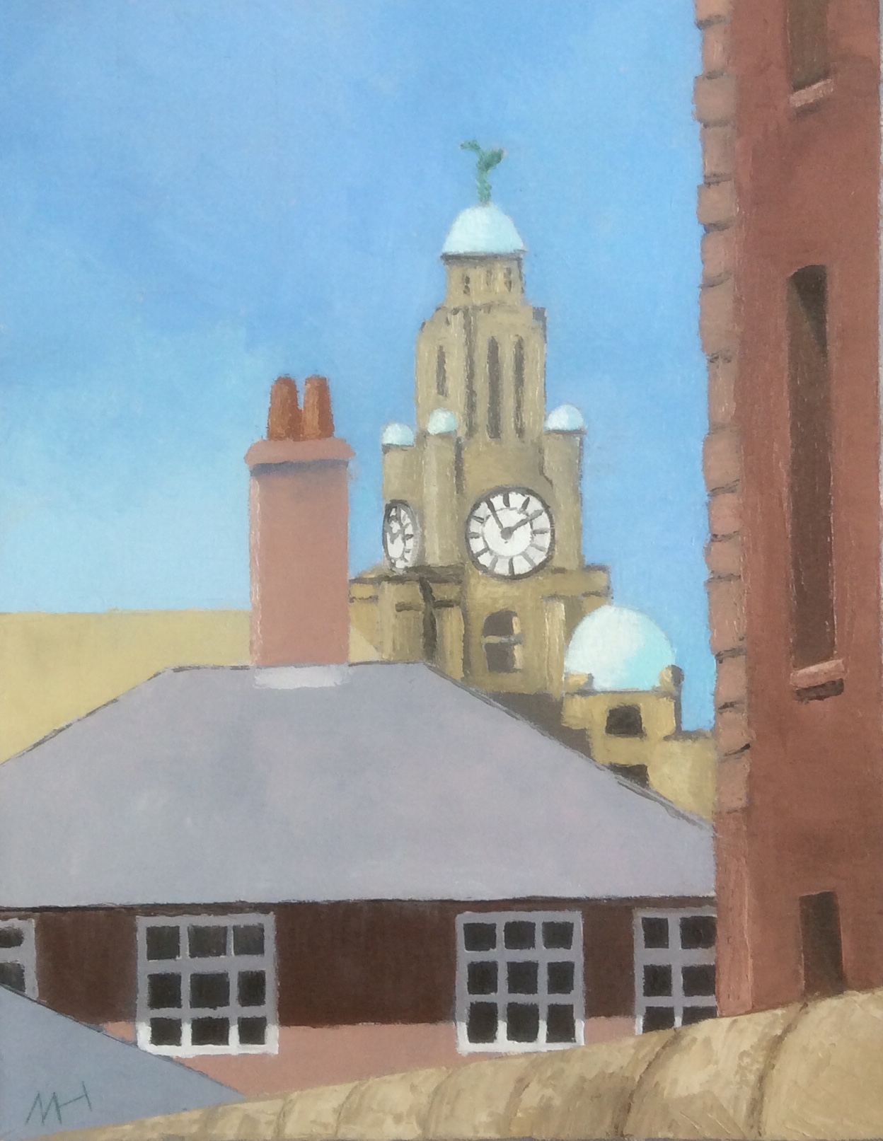 A glimpse of the Liver Building