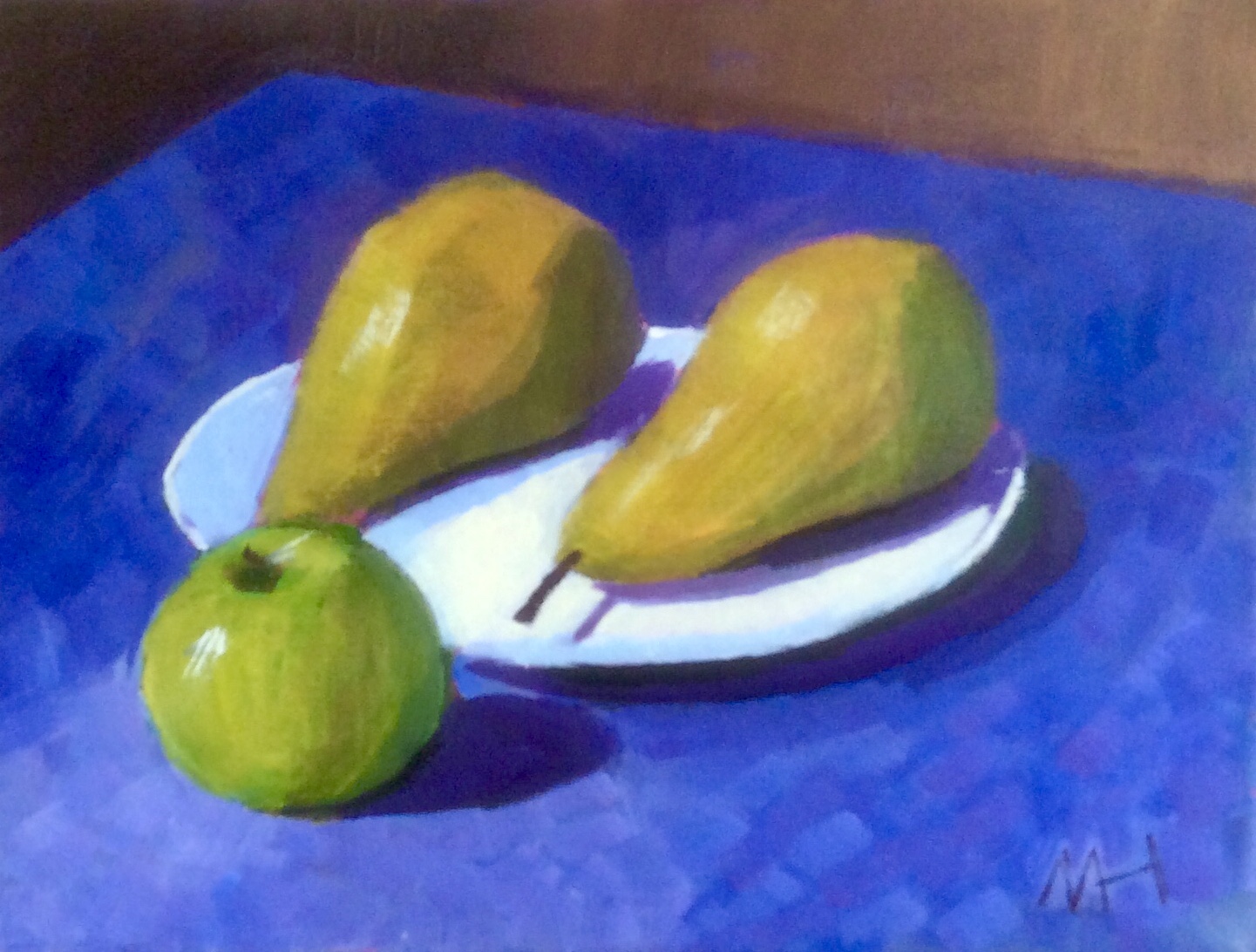 Apple with two pears