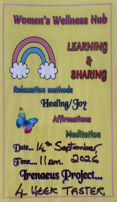 Womens welcome Hub - Learning and sharing, Relaxation methods healing/joy, affirmation, meditation starting 14th September 2026