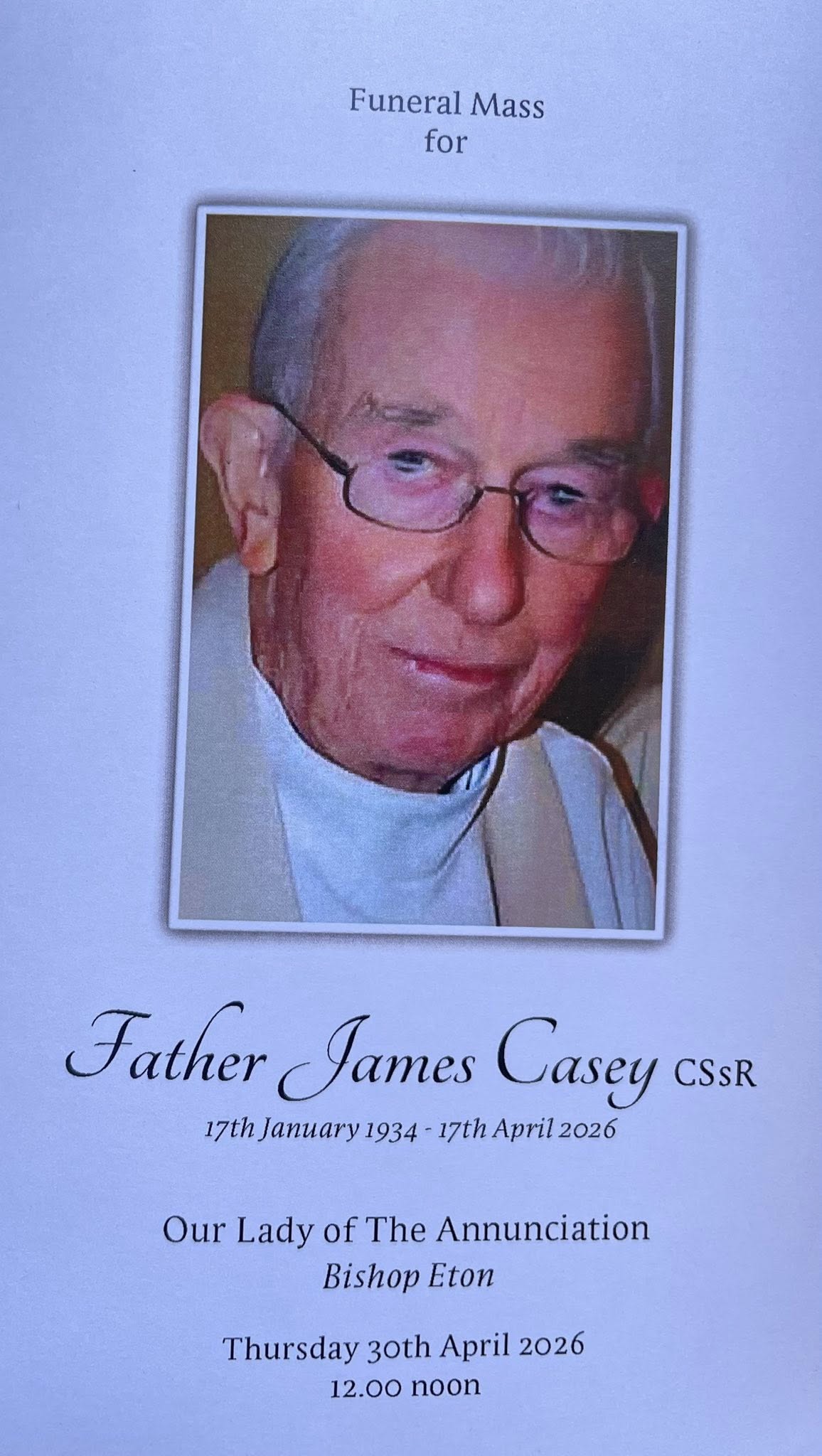 j casey funeral mass